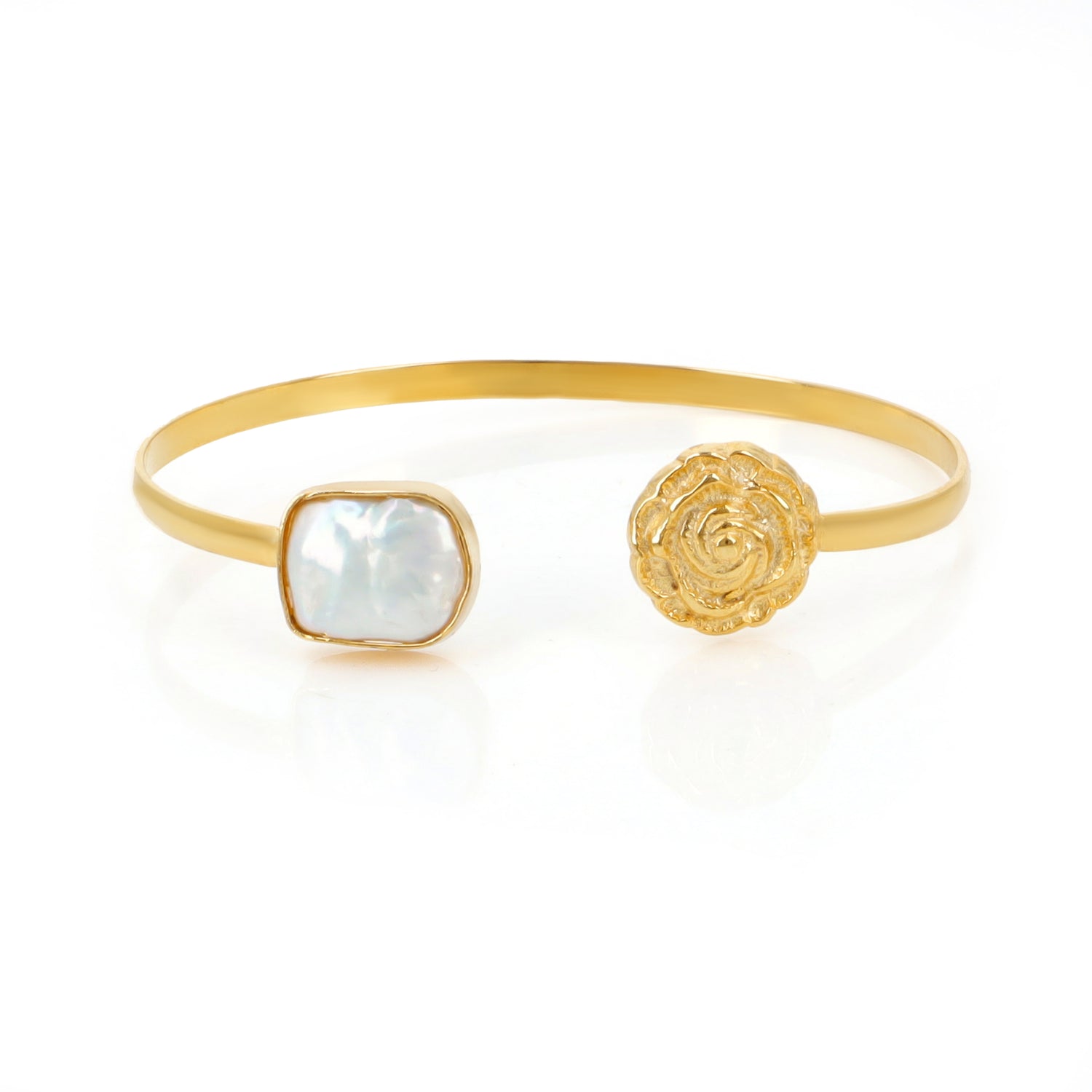Rose and Pearl Wristcuff
