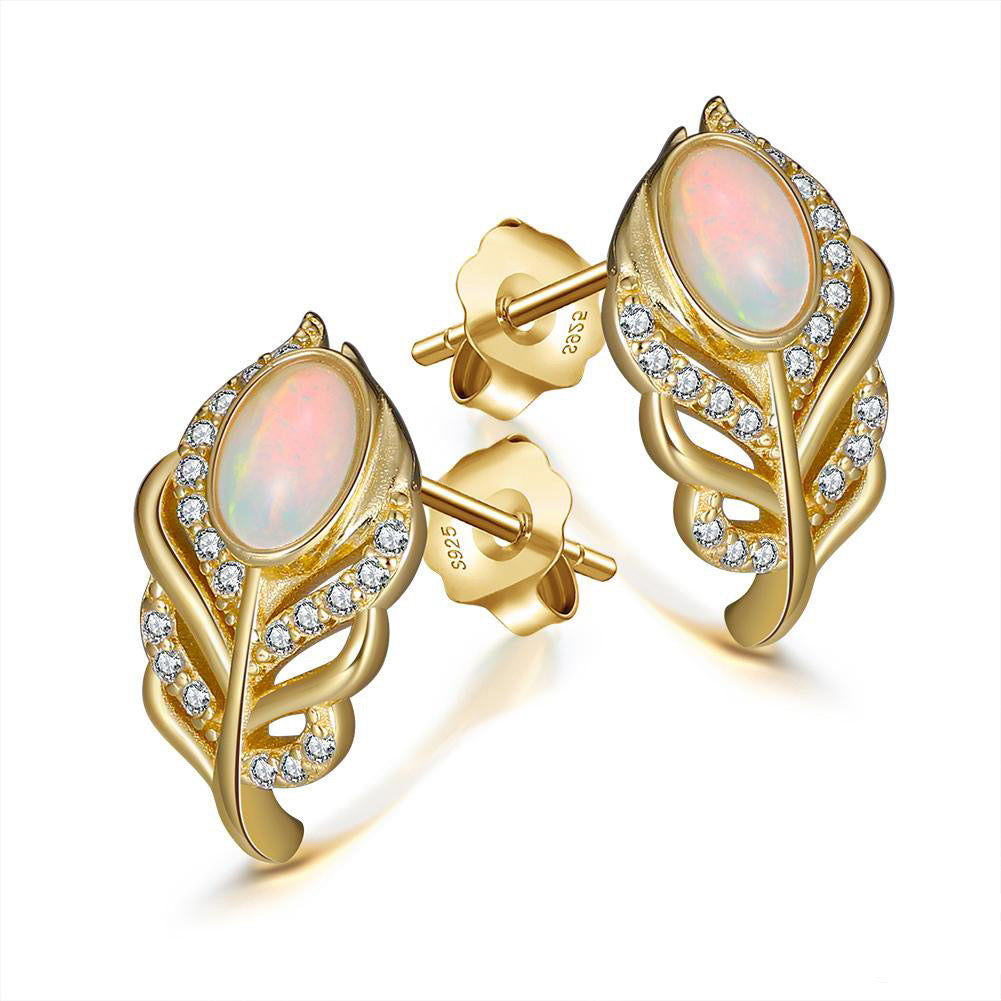 Opal Ear Studs