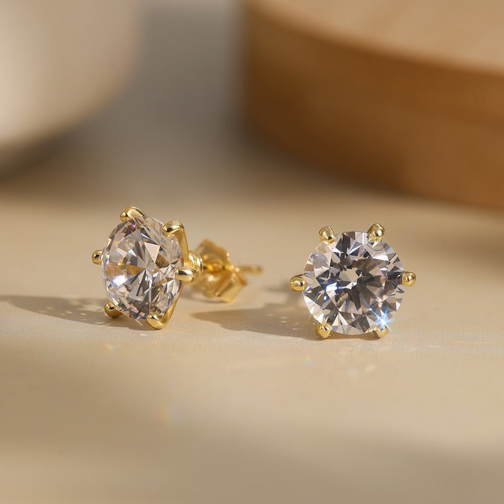 Moissanite Ear Studs
