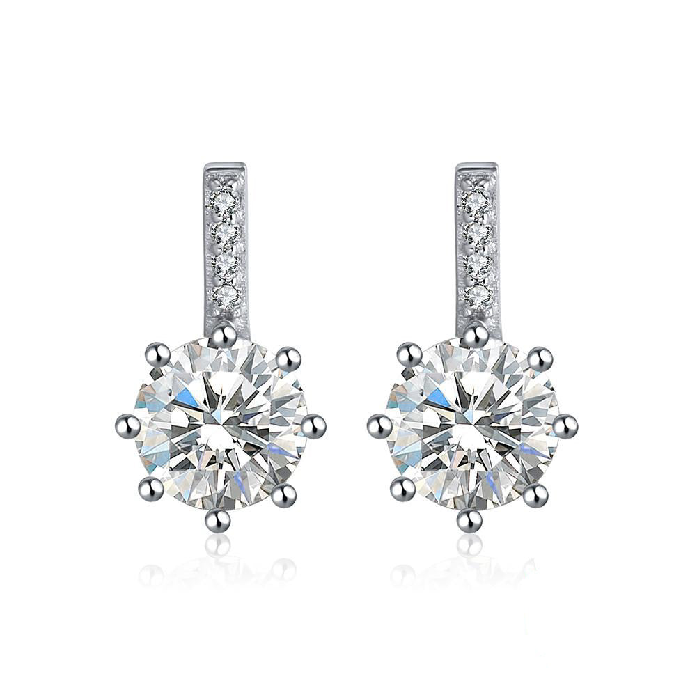 Astra Ear studs made in sparkling cubic zirconia. 