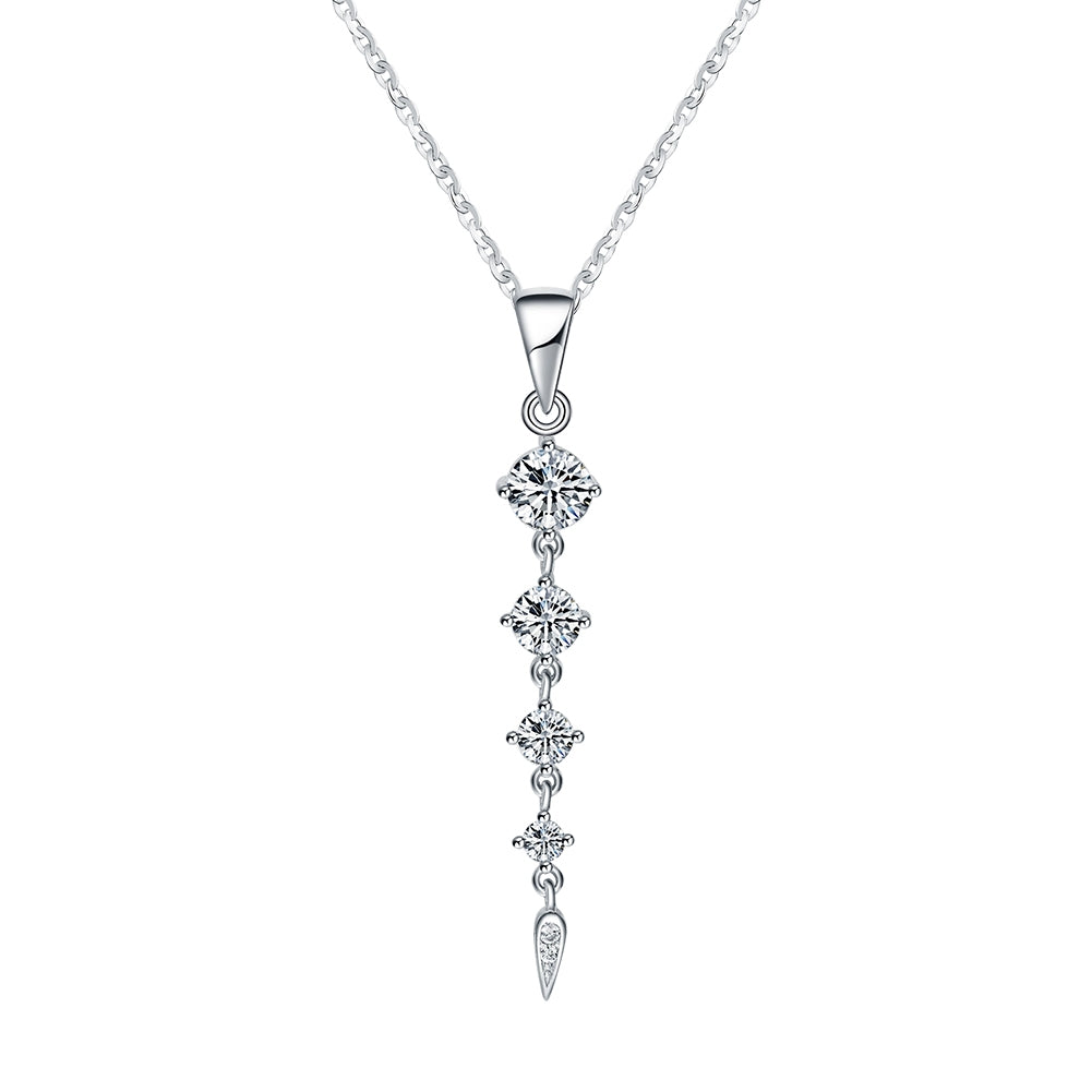 Dangling Zircon Pendant with Chain