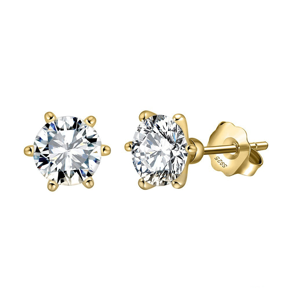 Moissanite Ear Studs