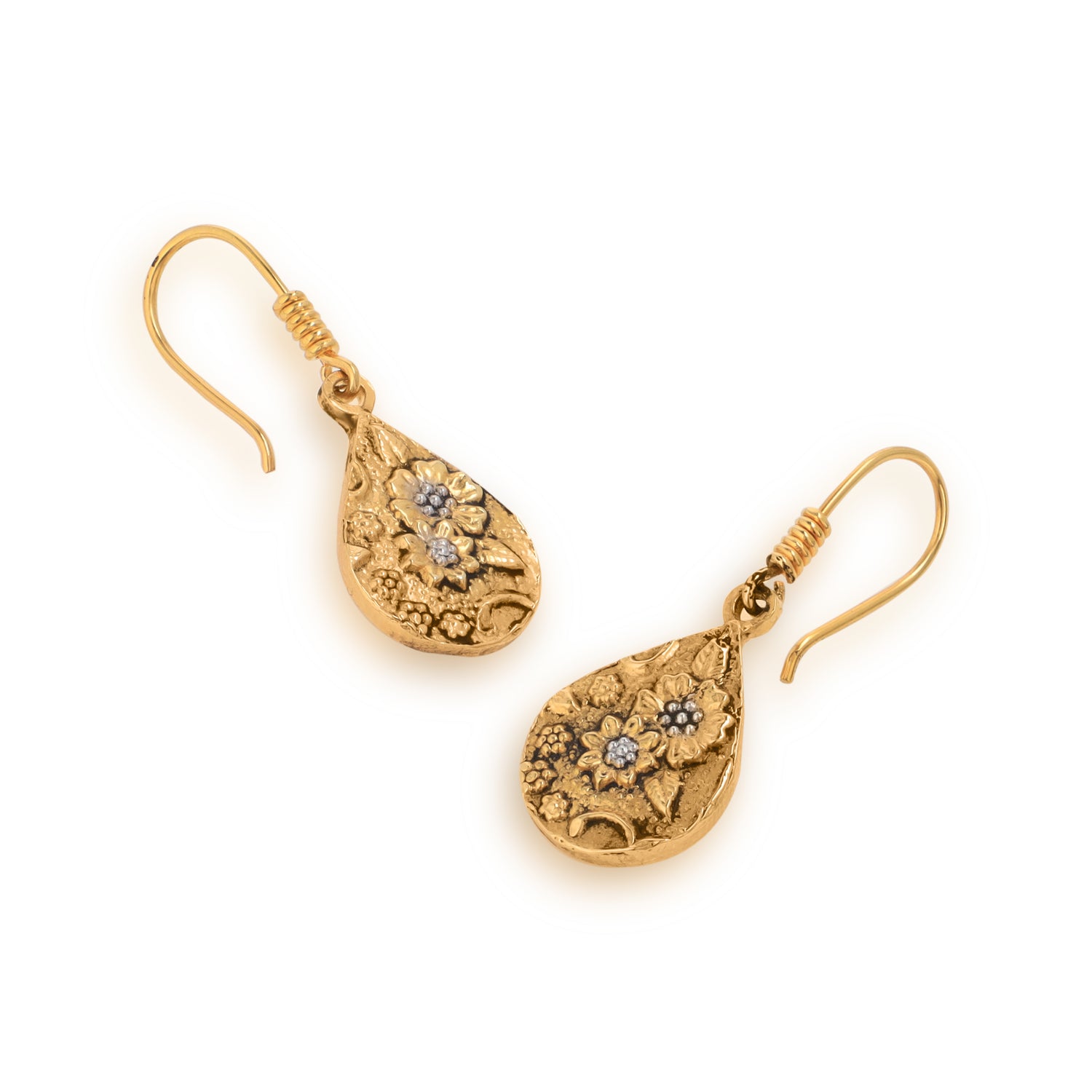 Antique Drop Gold Earrings