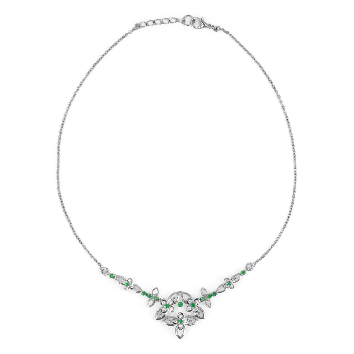 Jade and Zircon Necklace 