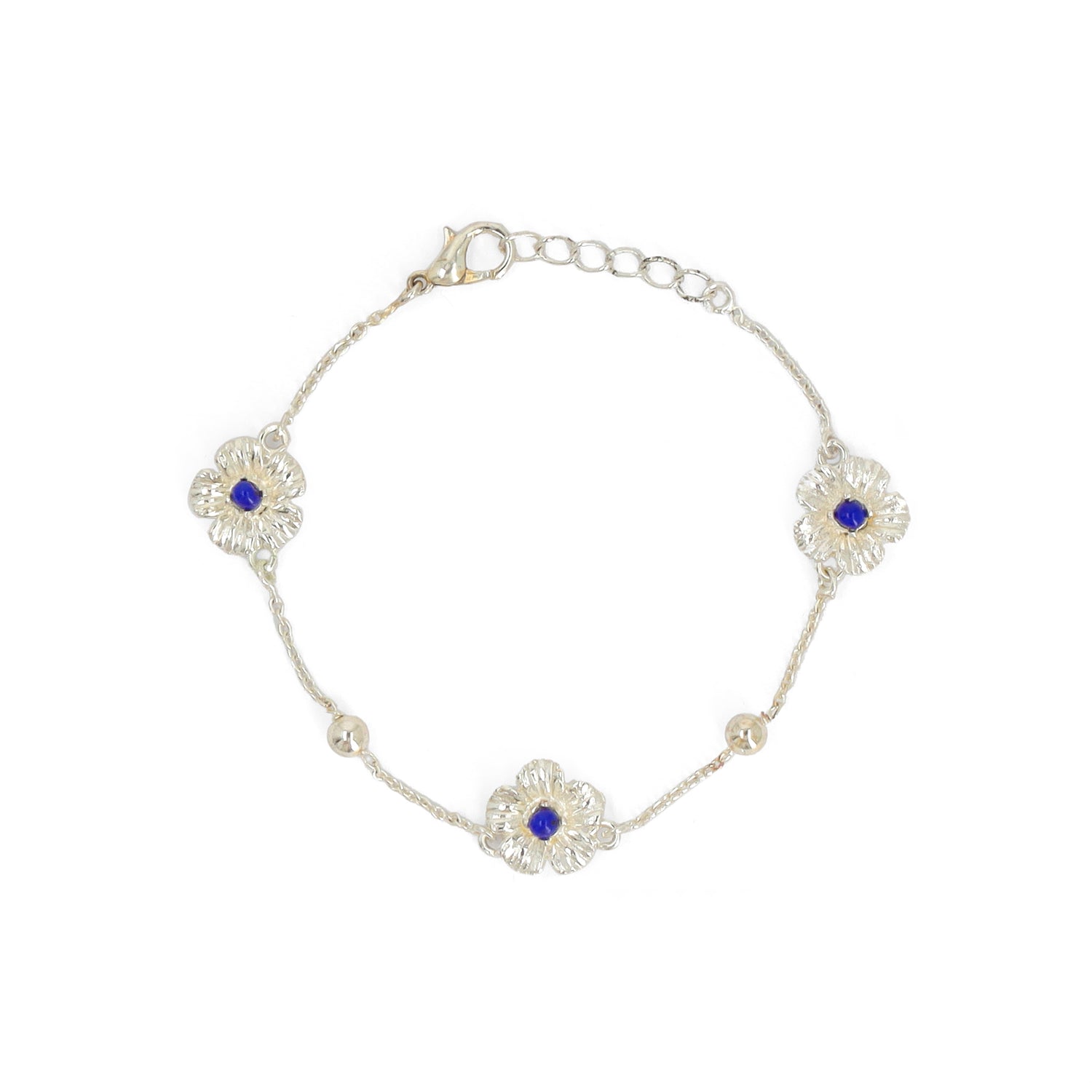 Lapis Flower Bracelet 