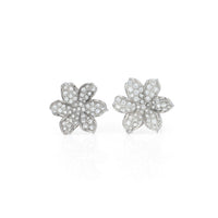 Moissanite Flower Earrings 