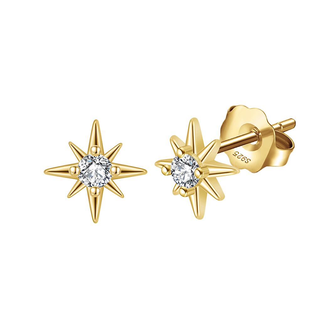 Gold Star Ear Studs