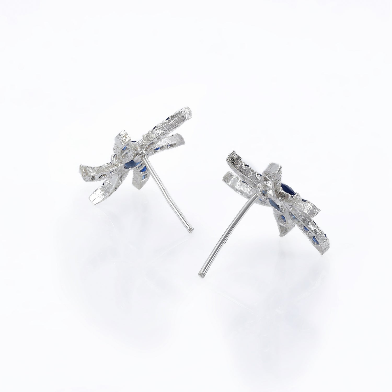 Starfish Blue Zircon  Ear studs 