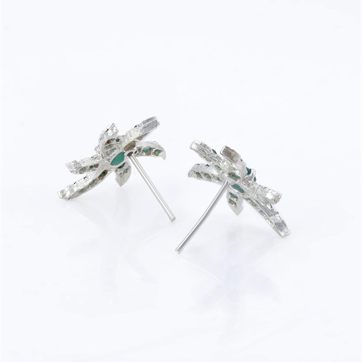 Starfish Green Jade Ear studs 