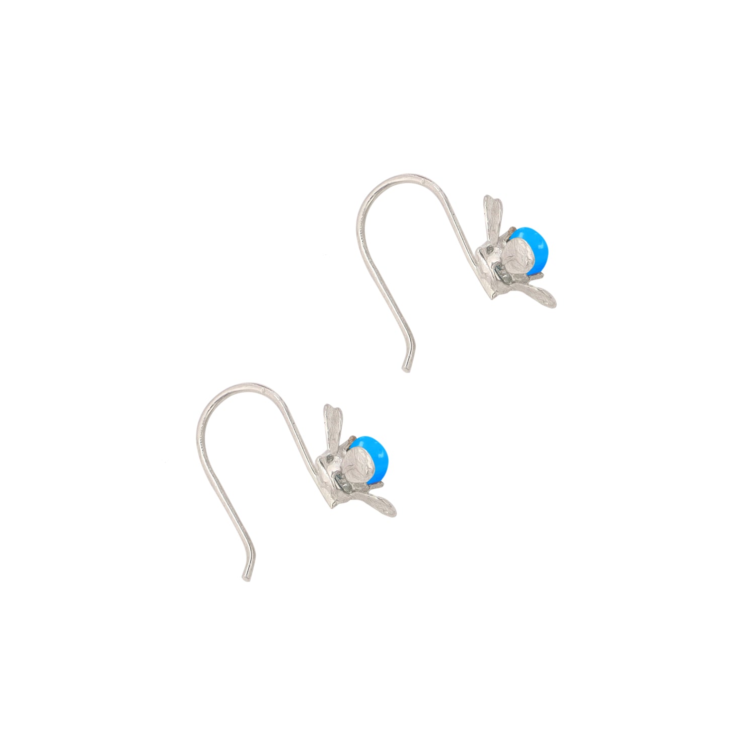 Turquoise Flower Ear Studs 