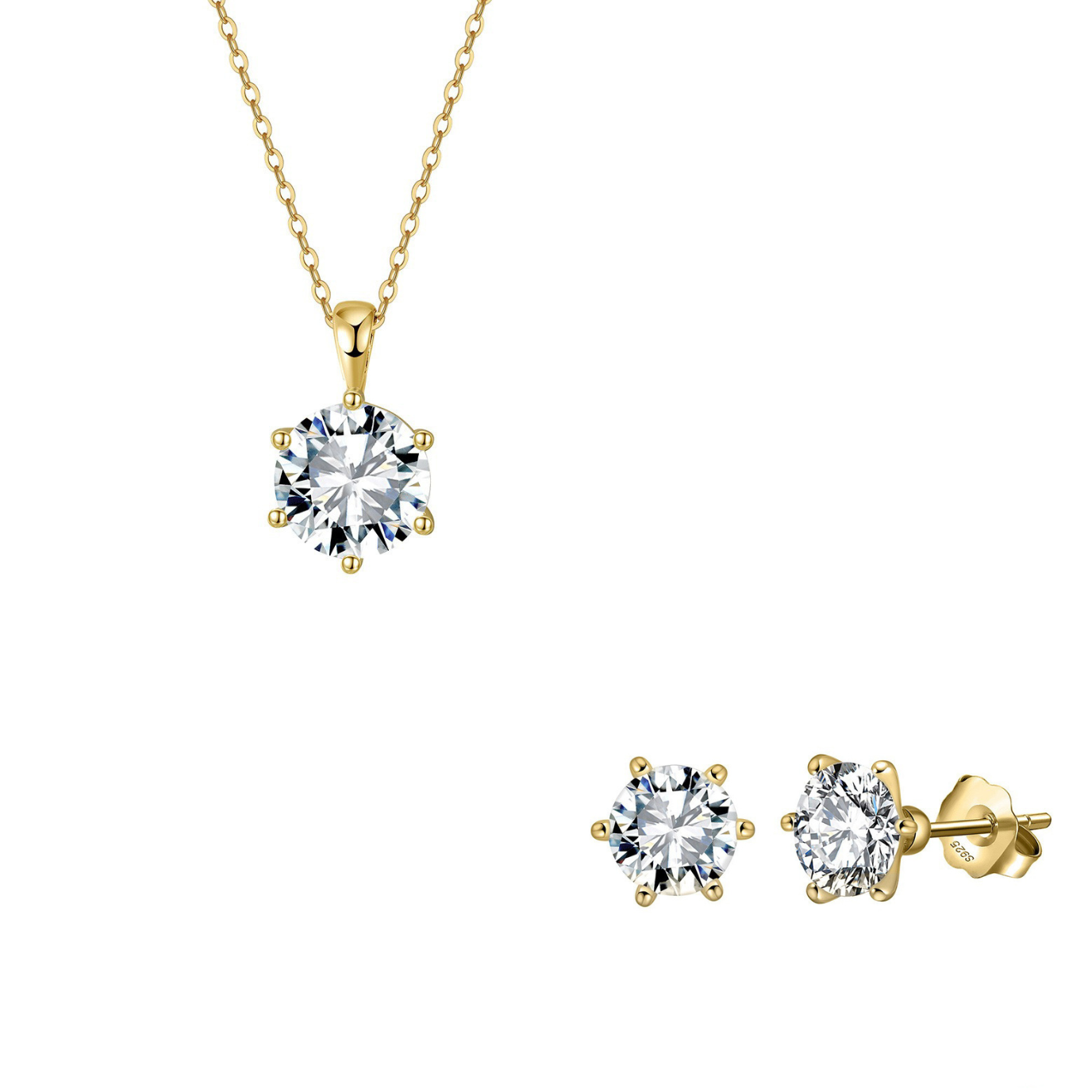 Moissanite Pendant Set