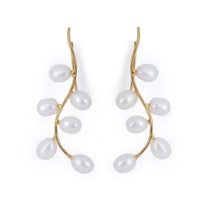 White Pearl Earrings